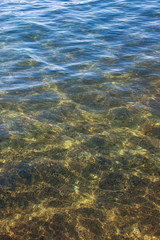 Fototapeta premium Gradient background, from shallow water to deep water. Montenegro, Adriatic Sea