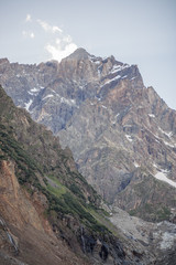Fototapeta na wymiar Georgia, Svaneti, Chalaadi Glacier in the mountains