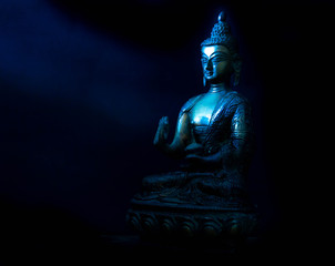 Antique Buddha metal statue