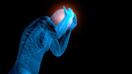 x ray 3d rendered skeletal medical illustration