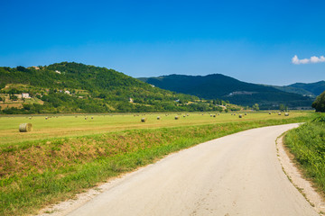 Beautiful agriculture landscape at the outback of Istria, Croatia