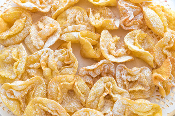 Sweets Sfrappole of Italian Carnival