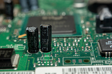 Fototapeta na wymiar close up of computer parts