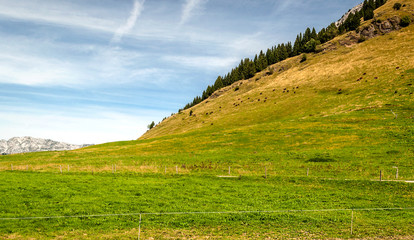 Obraz premium Alps mountains in France on a sunny day.
