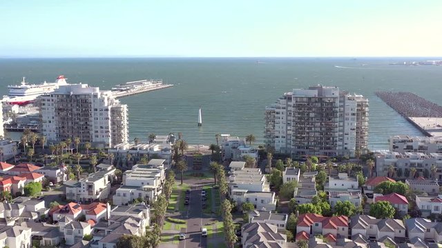 Port Melbourne an Affluent Suburb in Philip Bay Seen From the Air