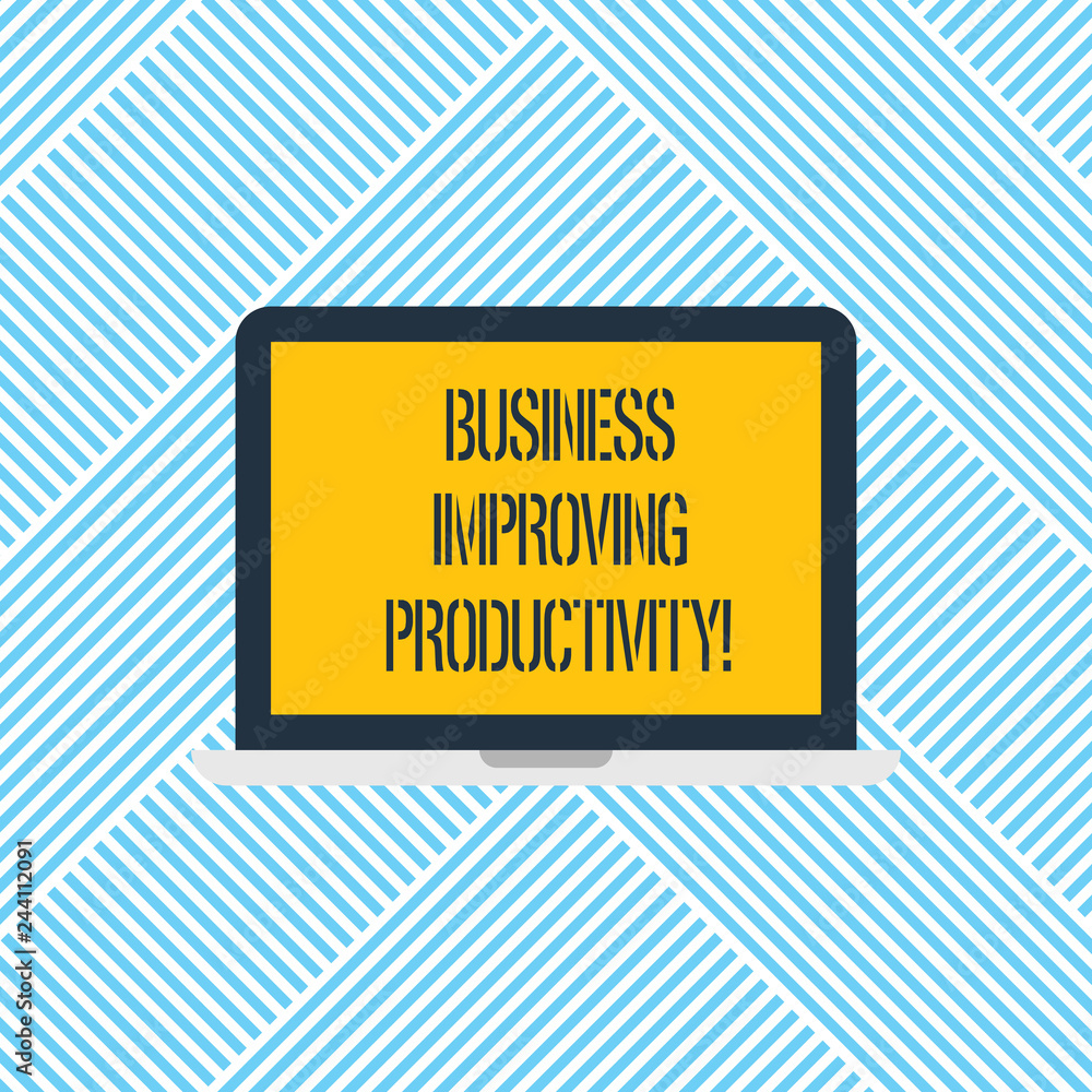 Poster word writing text business improving productivity. business concept for increase of efficiency in pr