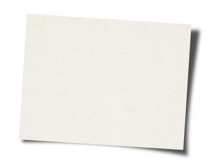 White Paper sheet background - isolated on white