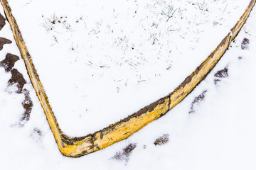 Bordsteine im Schnee