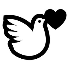 Love icon or Valentine's day sign designed for celebration.