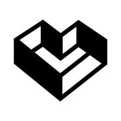 Love icon or Valentine's day sign designed for celebration.