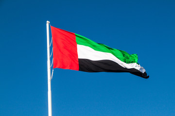 Flag on the UAE Flagpole in Abu Dhabi