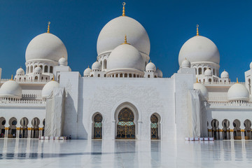 Sheikh Zayed Grand Mosque in Abu Dhabi, the capital city of the United Arab Emirates