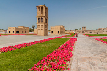 Entrance to Al Ghubaiba metro station in Dubai, UAE