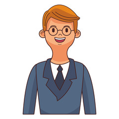 man with glasses portrait