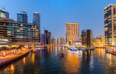 Fototapeta premium High rise buildings in Dubai Marina, UAE