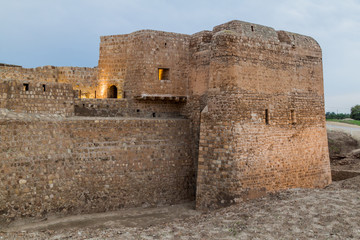 Walls of Bahrain Fort (Qal'at al-Bahrain) in Bahrain