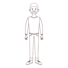 young man body cartoon