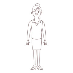young woman body cartoon