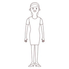 young woman body cartoon