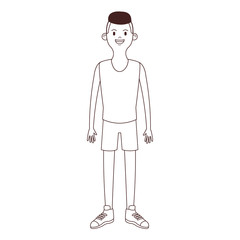 young man body cartoon