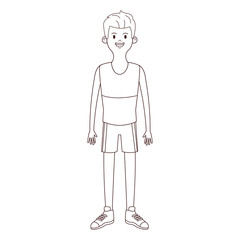 young man body cartoon