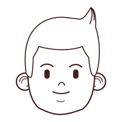 young man face cartoon