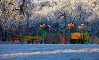 Naklejka premium Winter Frost Saskatchewan