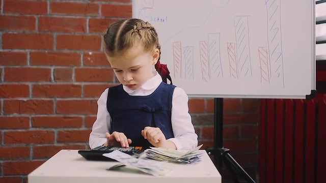 Child businessman with business concept