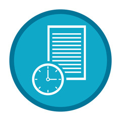 clock with paper sheet