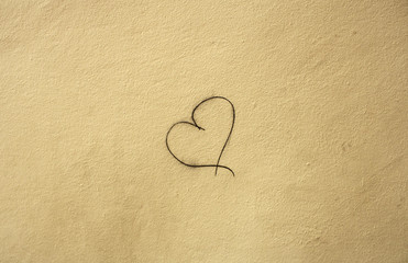 Heart symbol wall