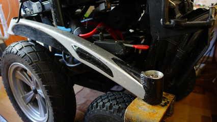 dirty electric wheelchair