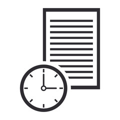 clock with paper sheet