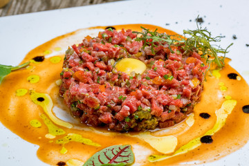 Tartare from beef