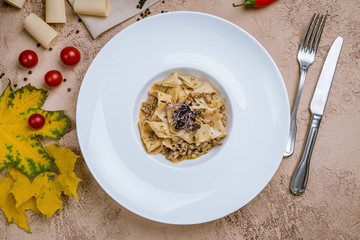 Papardelle with minced meat