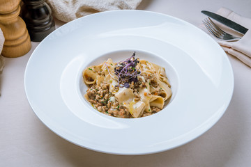 Papardelle with minced meat