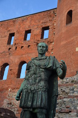 ancient rome turin ancient old antique brick gate arch city wall history emperor  caesar