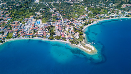 Fototapeta premium Beautiful drone shot of lefkada island in greece