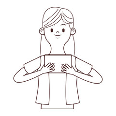 young woman cartoon