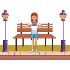 young woman cartoon