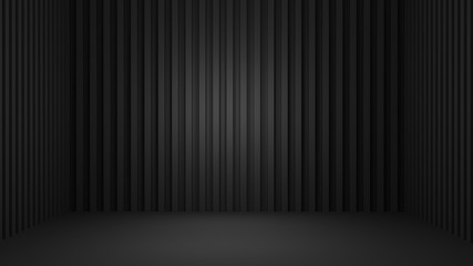 dark empty room 3d rendering