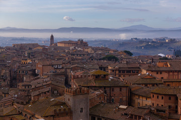 Roofs of Siena morning