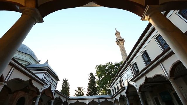 Bursa Ottoman Emir Sultan Mosque Courtyard 2