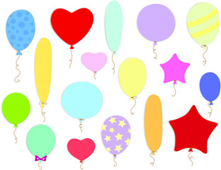 Balloons vector set