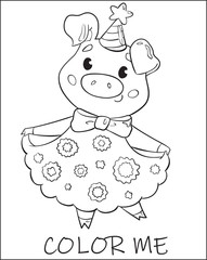 Pig coloring page