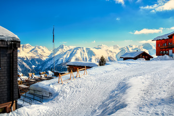 Ski paradise Fiescheralp, Switzerland