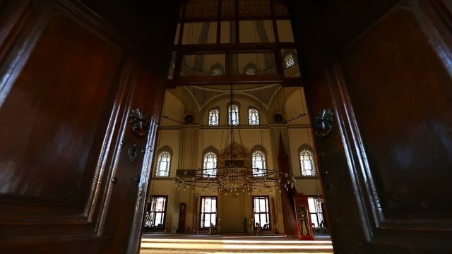Bursa Ottoman Emir Sultan Mosque Doors Interior