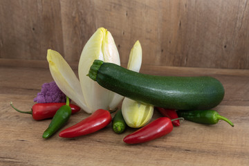 group of fresh ripe vegetables