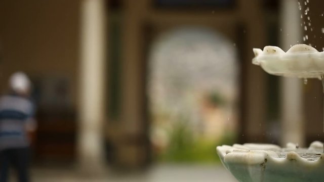 Bursa Ottoman Emir Sultan Mosque Fountain Timelapse