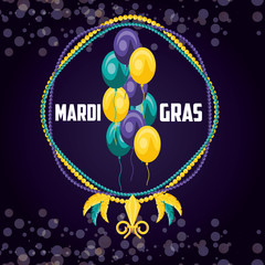 balloons helium of mardi gras celebration