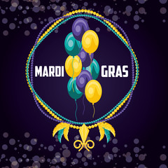 Obraz premium balloons helium of mardi gras celebration